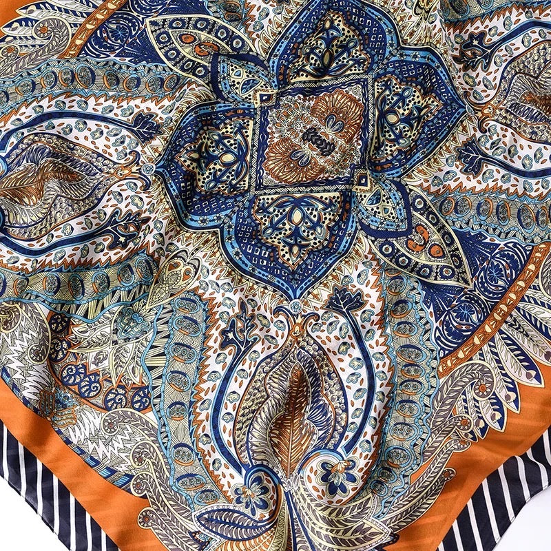 Floral Paisley print silk scarf